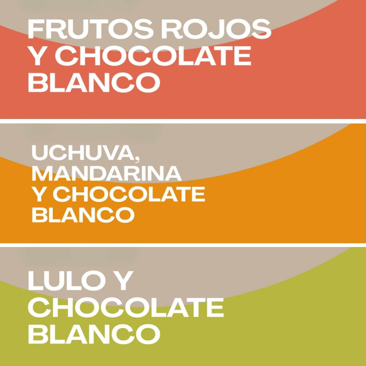 Confituras con chocolate blanco